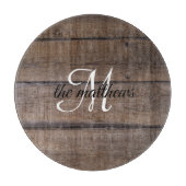 Moderne roestvrijstalen monogram - Aangepast Snijplank (Voorkant)