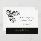 Moderne rollen slaan de datum op aankondigingskaart (Voorkant / Achterkant)