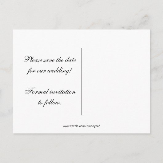 Moderne rollen slaan de datum op aankondigingskaart (Achterkant)