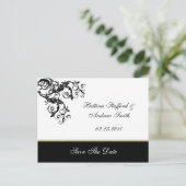 Moderne rollen slaan de datum op aankondigingskaart (Staand voorkant)