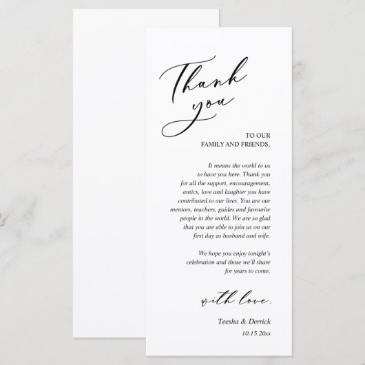 Moderne Romance instelling voor inwendige locatie  Programmakaart (Voorkant / Achterkant)