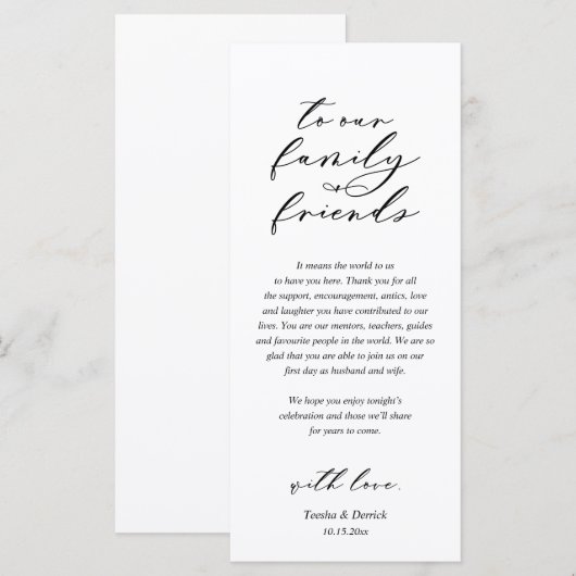 Moderne Romance instelling voor inwendige locatie  Programmakaart (Voorkant / Achterkant)