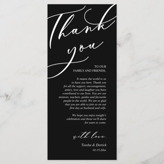 Moderne Romance instelling voor inwendige locatie  Programmakaart (Voorkant)