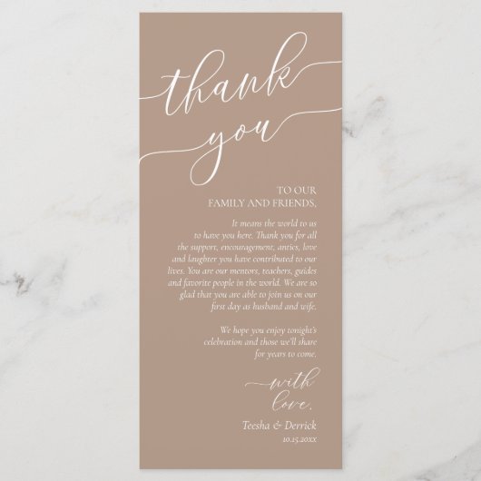 Moderne Romance instelling voor inwendige locatie  Programmakaart (Voorkant)