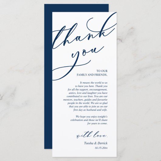 Moderne Romance instelling voor inwendige locatie Programmakaart (Voorkant / Achterkant)