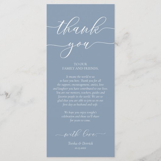 Moderne Romance instelling voor inwendige locatie Programmakaart (Voorkant)