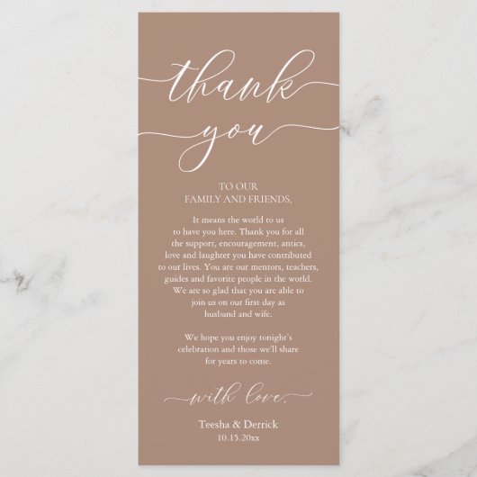 Moderne Romance instelling voor inwendige locatie  Programmakaart (Voorkant)