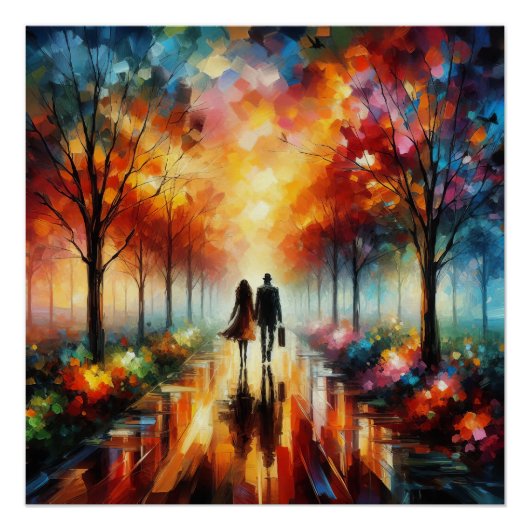 Moderne Romance met levendige kleuren Perfect Poster (Voorkant)