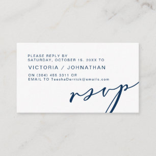 Moderne Romance, NAVY BLUE, RSVP Informatiekaartje