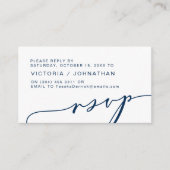 Moderne Romance, NAVY BLUE, RSVP Informatiekaartje (Voorkant)