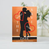 Moderne Romantic Foto slaat de uitnodiging op de d (Staand voorkant)