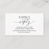 Moderne Romantisch, Zwart Schrift, Online website  Informatiekaartje (Voorkant)