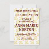 Moderne  romantische afstuderen floral 1960  RSVP kaartje (Achterkant)