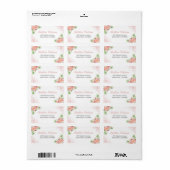 Moderne Romantische Botanische Roze Bloemige Confe Etiket (Full Sheet)