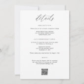 Moderne romantische bruiloft alles in één uitnodig kaart (Achterkant)