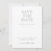 Moderne romantische Casual foto bruiloft Save the Kaart (Achterkant)