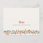 Moderne romantische elegante bloemenkrans bruiloft briefkaart (Voorkant)