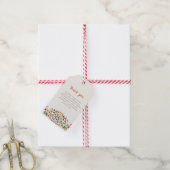 Moderne Romantische Elegante Bloemenkrans Bruiloft Cadeaulabel (Met Touw)