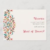 Moderne romantische elegante bloemenkrans bruiloft menu (Voorkant)