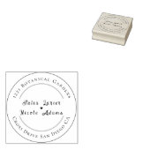 Moderne romantische elegante bloemenkrans bruiloft rubberstempel (Gestempeld)