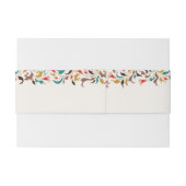 Moderne romantische elegante bloemenkrans bruiloft uitnodigingen wikkel (Achterkant Voorbeeld)