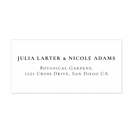 Moderne romantische elegante bloemenkrans bruiloft  zelfinktende stempel (Design)