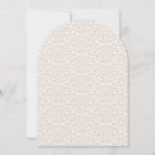 Moderne Romantische Elegante Bloemige Oefen Diners Kaart (Achterkant)
