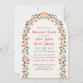 Moderne Romantische Elegante Bloemige Oefen Diners Kaart (Voorkant)