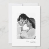 Moderne romantische foto | Eenvoudig script bruilo Bedankkaart (Voorkant)