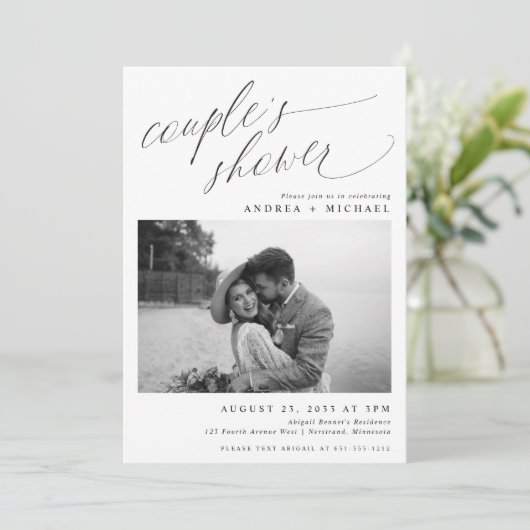 Moderne Romantische foto's of Vrijgezellenfeest in Kaart (Staand voorkant)