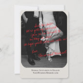 Moderne romantische handgeschreven foto Save the D Kaart (Achterkant)