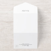 Moderne romantische kalligrafie bruiloft all in one uitnodiging (Buiten)