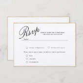 MODERNE & ROMANTISCHE KALLIGRAFIE BRUILOFT RSVP KA INFORMATIEKAARTJE (Voorkant / Achterkant)