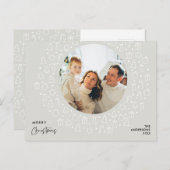 Moderne Romantische kerstfamilie Foto Post Briefkaart (Voorkant / Achterkant)
