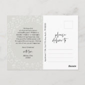 Moderne Romantische kerstfamilie Foto Post Briefkaart (Achterkant)