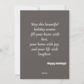 Moderne Romantische Koppel Foto Vakantiekaart Feestdagenkaart (Achterkant)