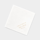 Moderne romantische liefde gepersonaliseerde bruil folie servetten (Links)