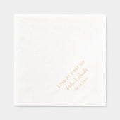 Moderne romantische liefde gepersonaliseerde bruil folie servetten (Voorkant)