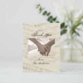 Moderne Romantische Muzieknoten Huwelijk bedankt Briefkaart (Staand voorkant)