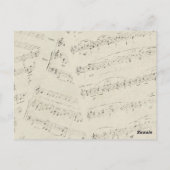 Moderne Romantische Muzieknoten Huwelijk bedankt Briefkaart (Achterkant)