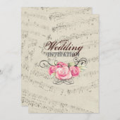 Moderne Romantische Muzieknoten Kaart (Voorkant / Achterkant)