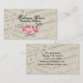 Moderne Romantische Muzieknoten Musicus Visitekaartje (Voorkant / Achterkant)