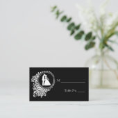 Moderne romantische paar trouwplaats kaarten plaatskaartje (Staand voorkant)