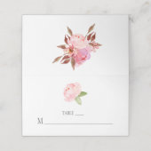 Moderne Romantische Pioen Bloemen Plaats Kaarten Plaatskaartje (Buitenkant ongevouwen)