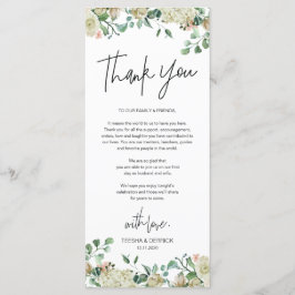 Moderne romantische plaats instelling dank u kaart