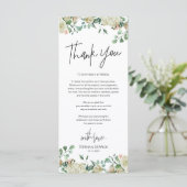 Moderne romantische plaats instelling dank u kaart (Staand voorkant)