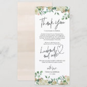 Moderne romantische plaats instelling dank u kaart (Voorkant / Achterkant)