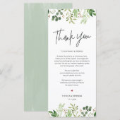 Moderne romantische plaats instelling dank u kaart (Voorkant / Achterkant)