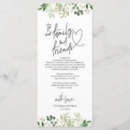 Moderne romantische plaats instelling dank u kaart