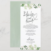 Moderne romantische plaats instelling dank u kaart (Voorkant / Achterkant)